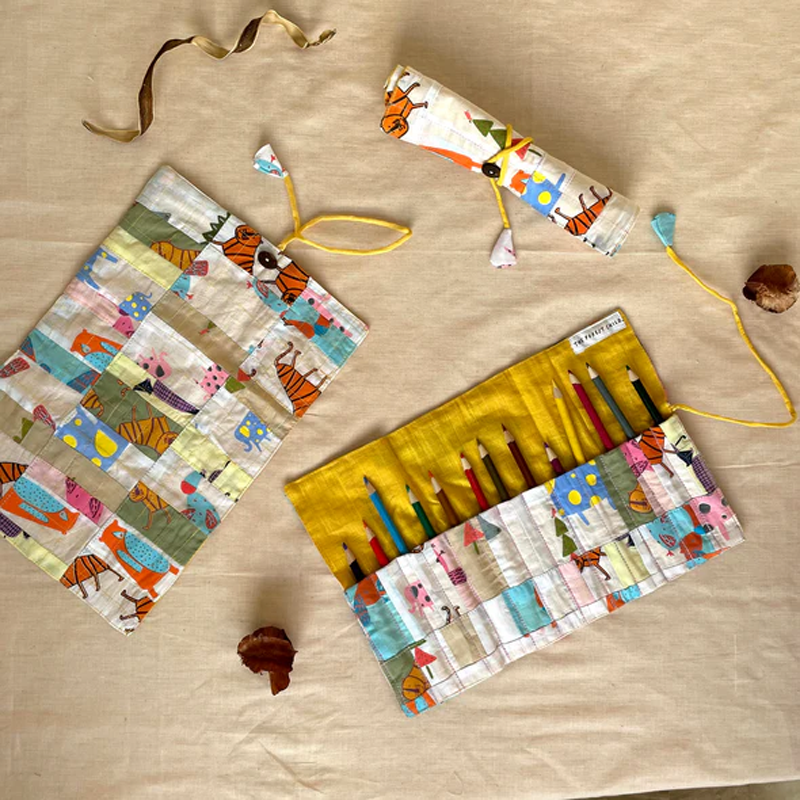 Upcycled Roll-it-up Patchwork Organiser