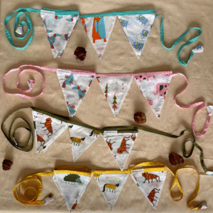 Upcycled Celebratory Triangle Bunting